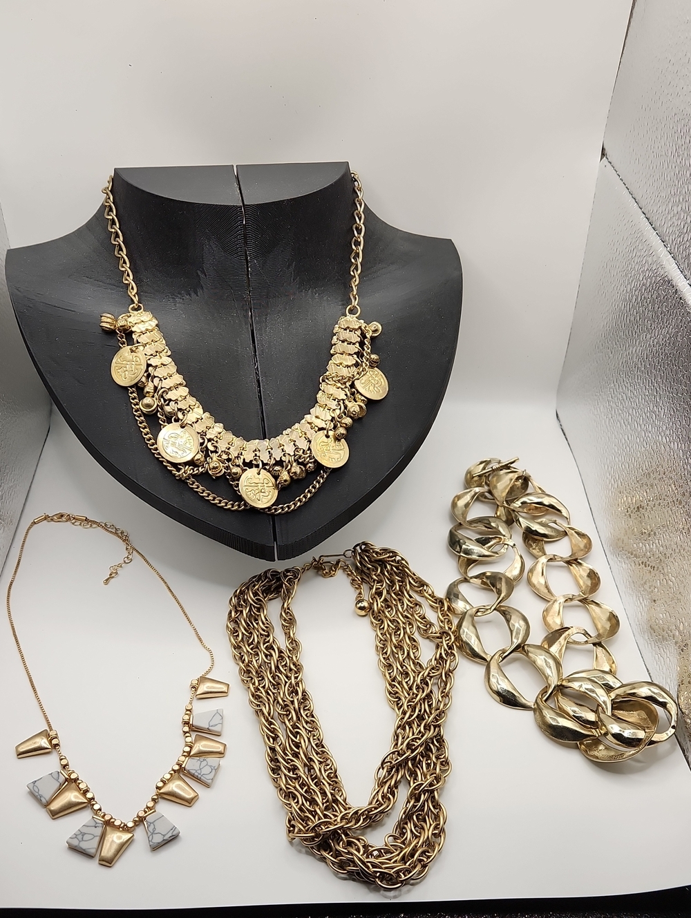 Gold-tone Statement Necklace Bundle